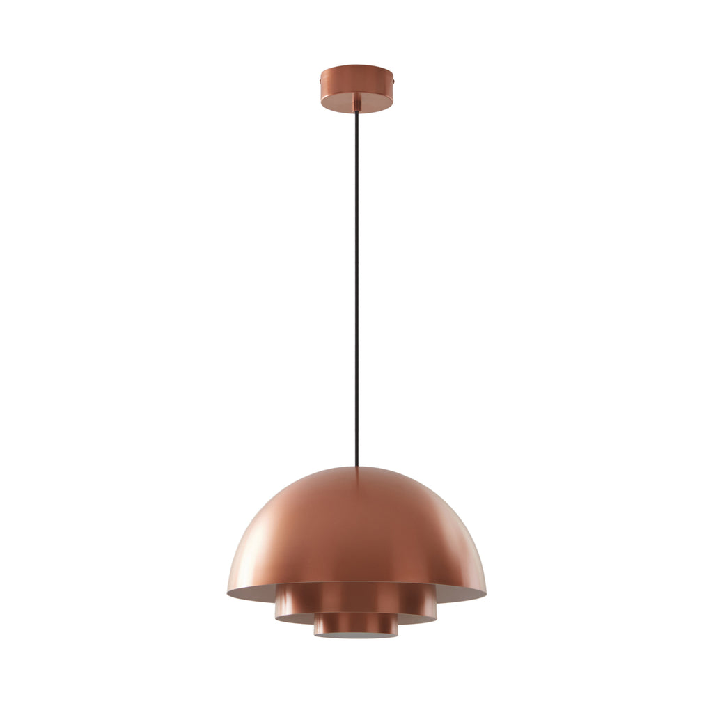 LED pendellampe Nymara kobber aluminium detalj av skjerm