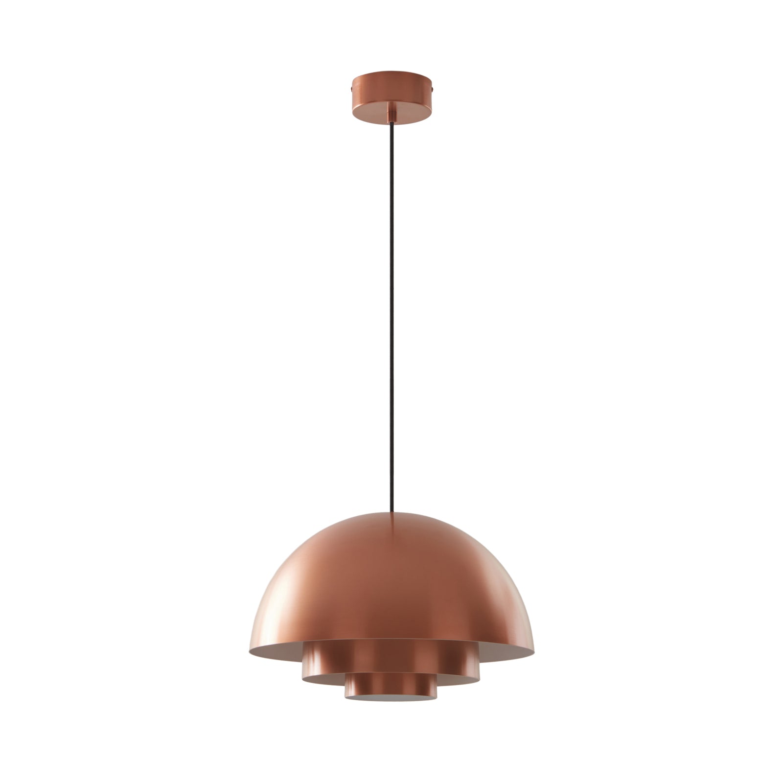 LED pendellampe Nymara kobber aluminium detalj av skjerm