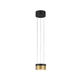 LED pendellampe Oda svart/gull Ø13,5 cm dimbar 25W foran