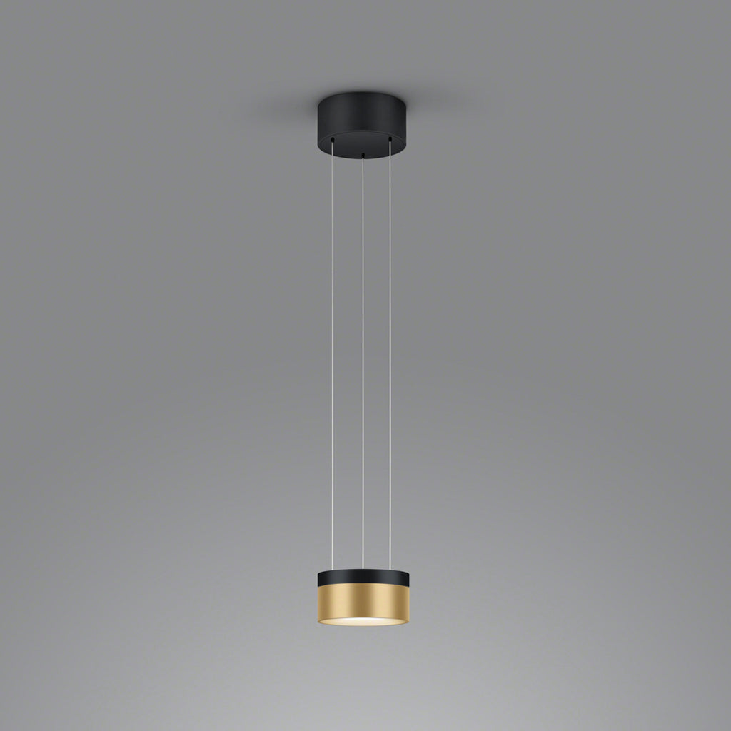 LED pendellampe Oda svart/gull Ø13,5 cm dimbar 25W detalj