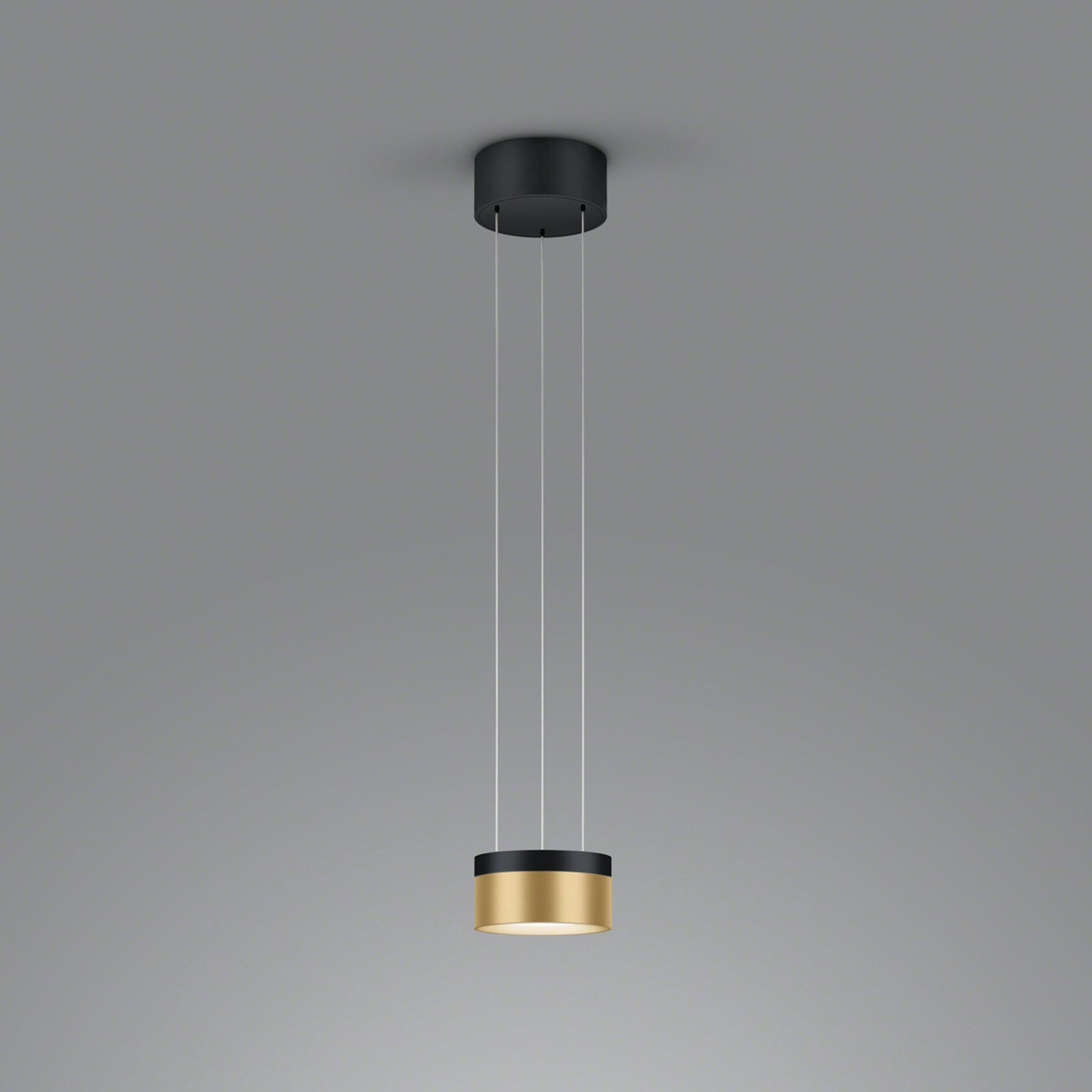 LED pendellampe Oda svart/gull Ø13,5 cm dimbar 25W detalj