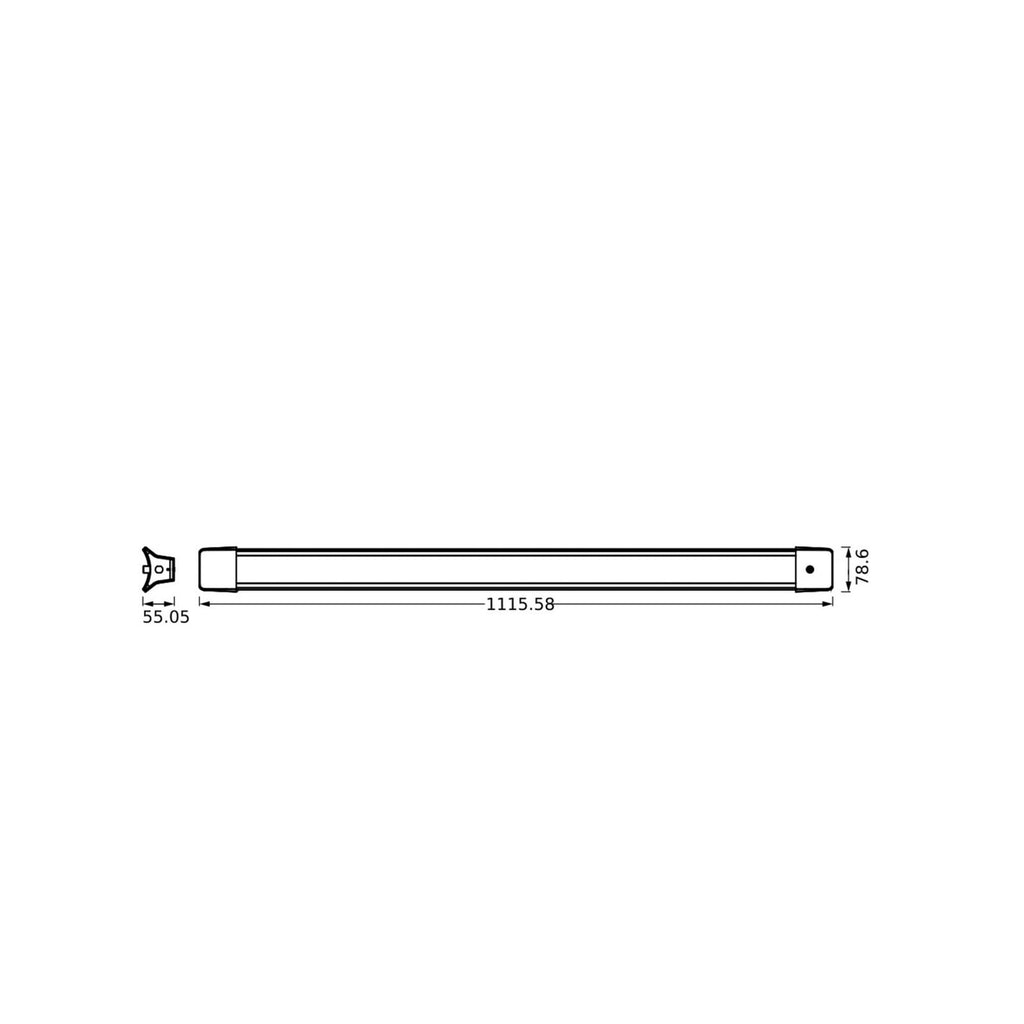 Detalj av LED pendellampe OFFICE LINE 112 cm hvit 41W 4000K med bryter