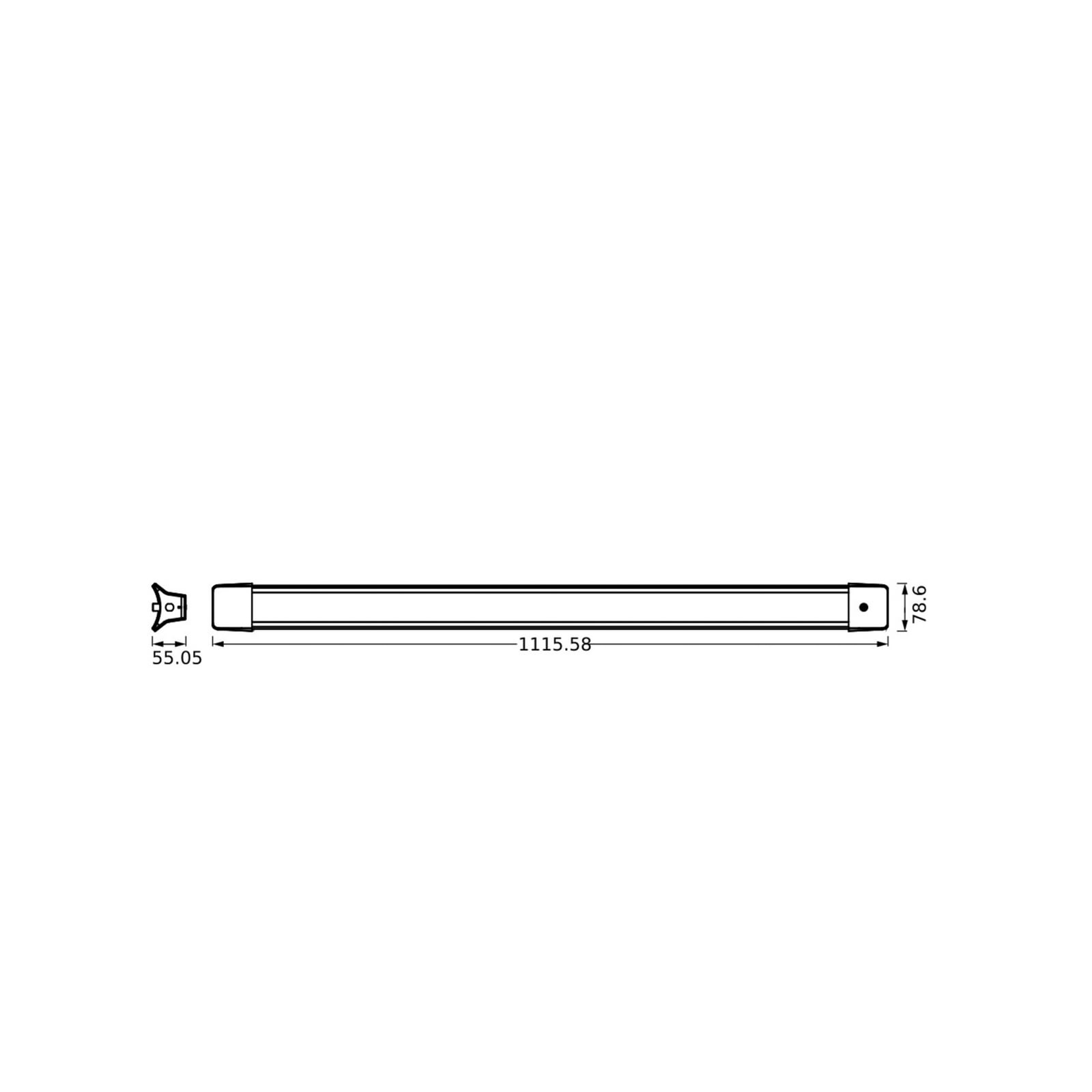 Detalj av LED pendellampe OFFICE LINE 112 cm hvit 41W 4000K med bryter