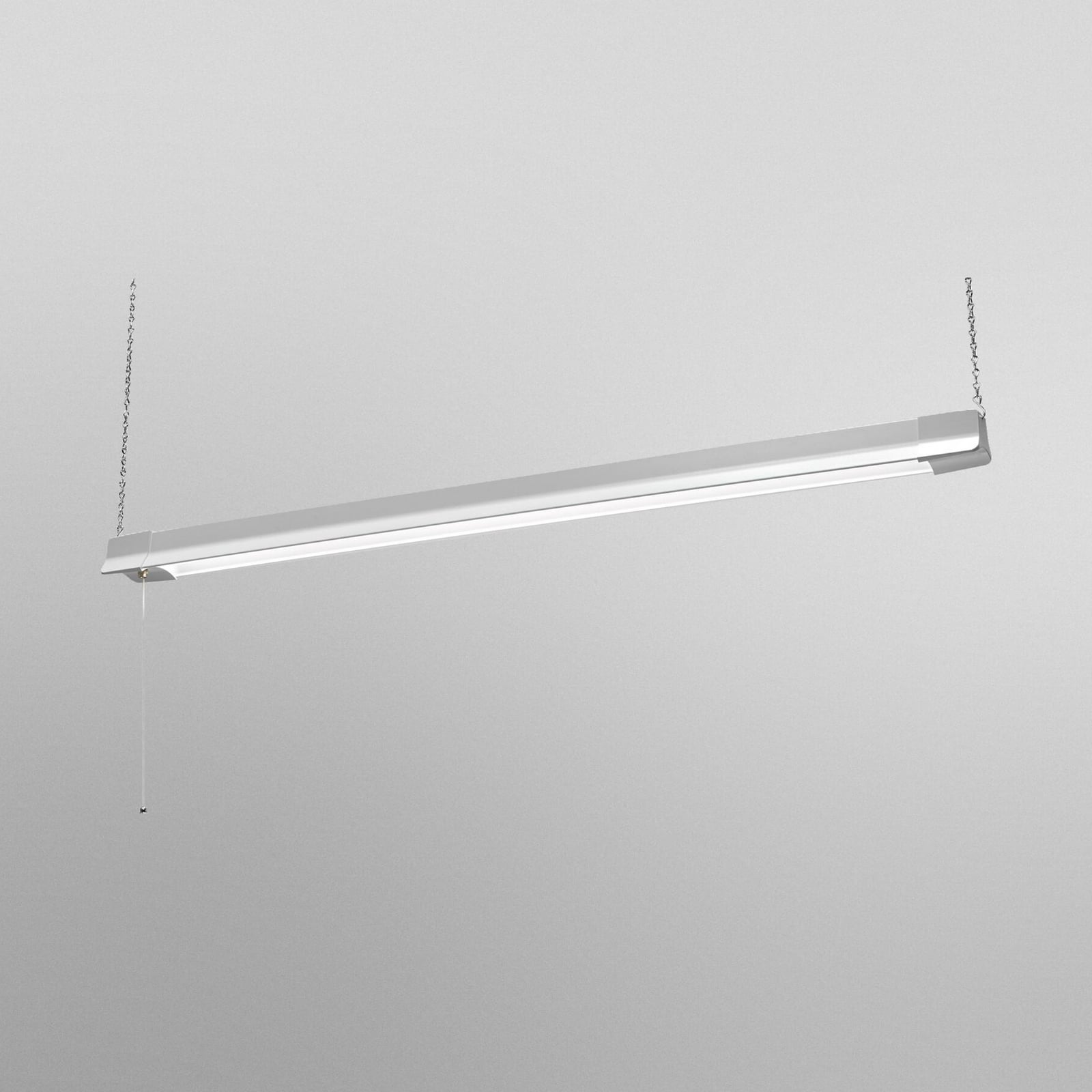 Montert LED pendellampe OFFICE LINE 112 cm hvit 41W 4000K med bryter i kontor
