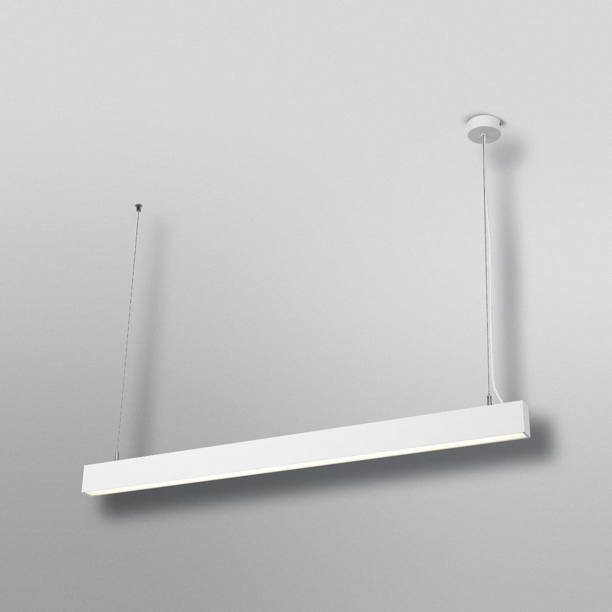 LED pendellampe Office line Cuboid dimbar hvit 42W 112 cm montert