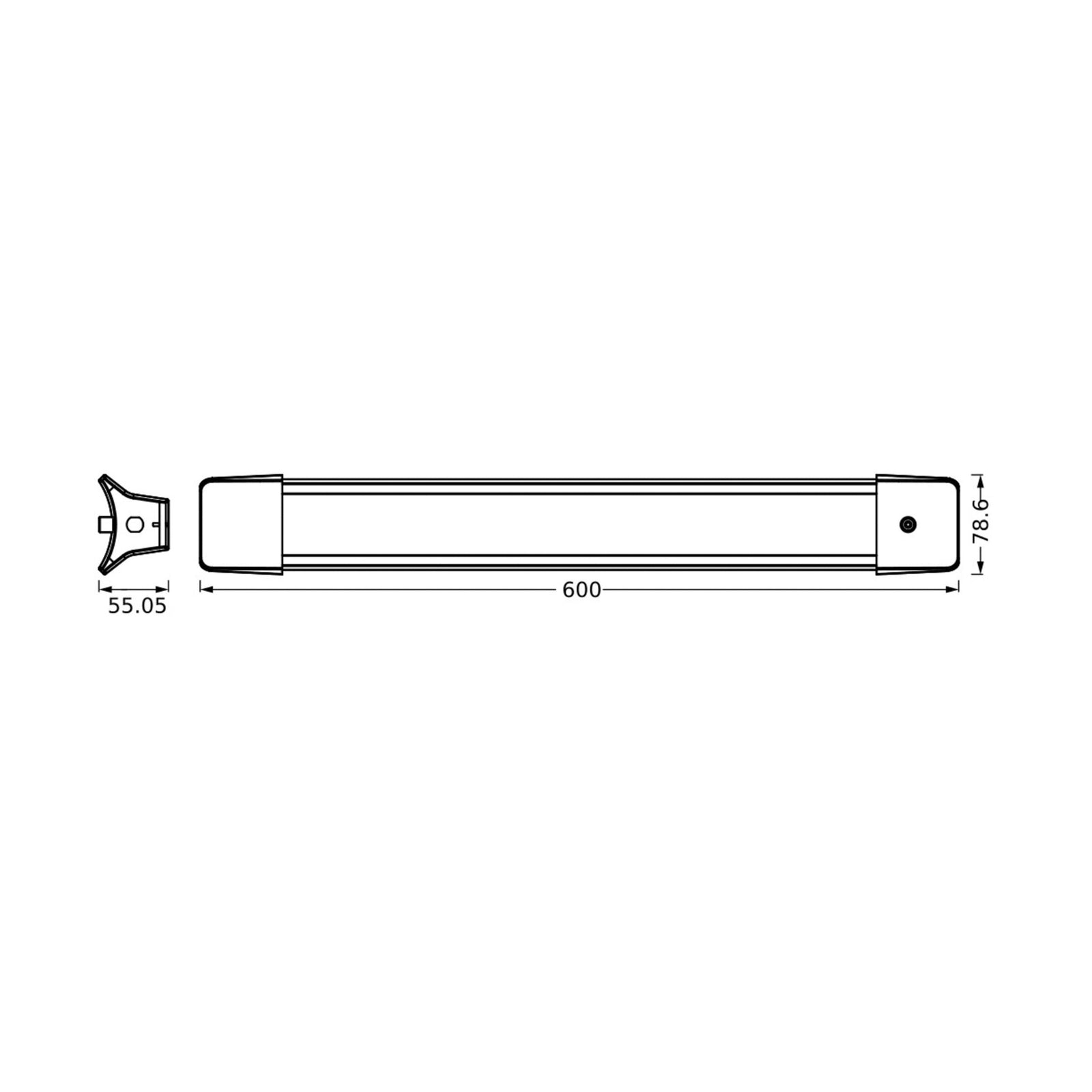 LED pendellampe Office Line med bryter bakside