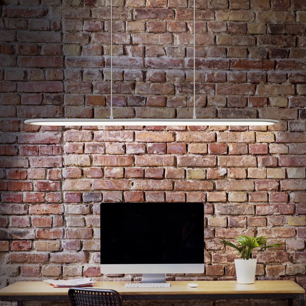 LED pendellampe Office line Panel Ellipse dimbar hvit 57W Ra90 OSRAM forfra