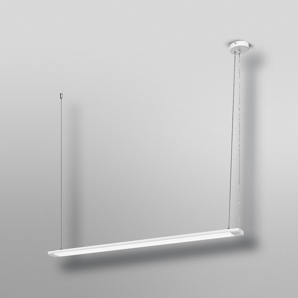 LED pendellampe Office line Slab dimbar hvit 40W 120 cm montert i rom