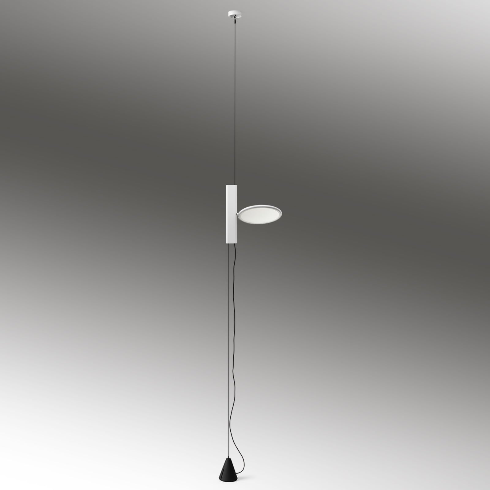 Detalj av LED pendellampe OK hvit dimbar 18W 2700K FLOS