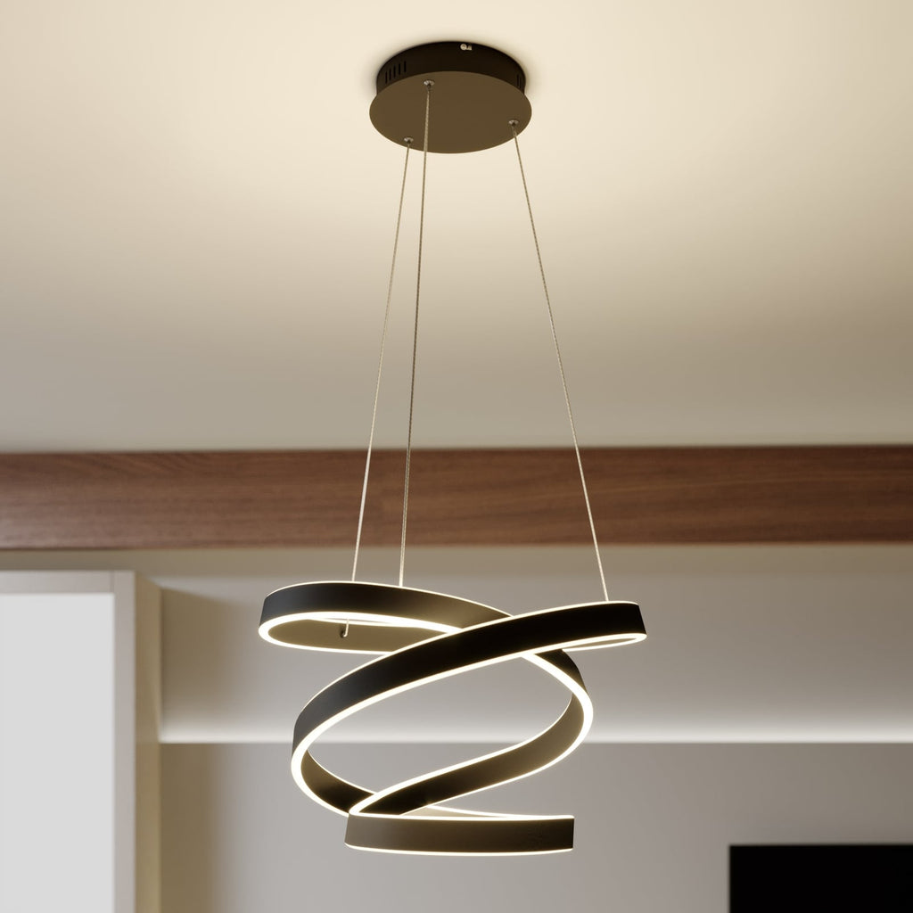 LED pendellampe Olada svart aluminium bakside