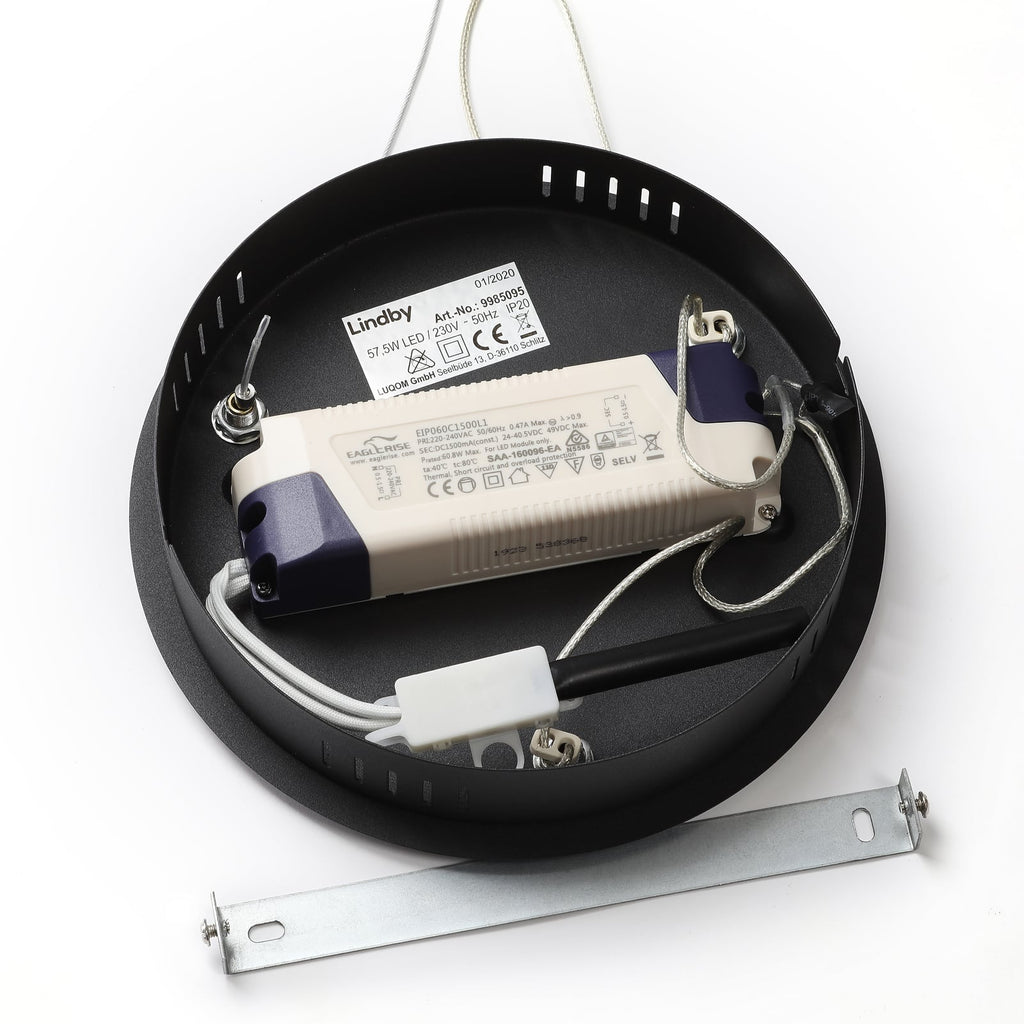 LED pendellampe Olada svart aluminium oppheng