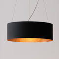 LED pendellampe Olimpia svart/kobber aluminium Ø55 cm forfra