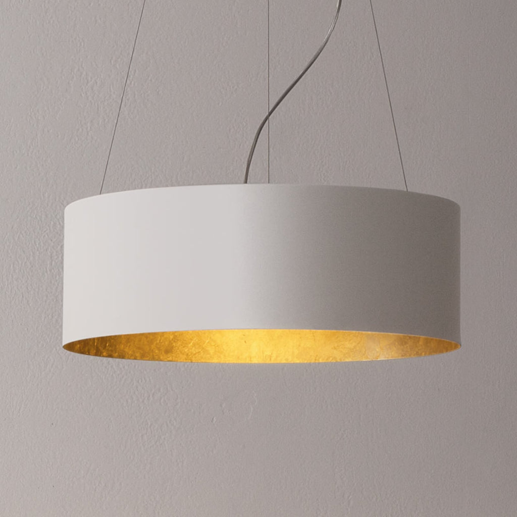 LED pendellampe Olimpia bladgull aluminium forfra