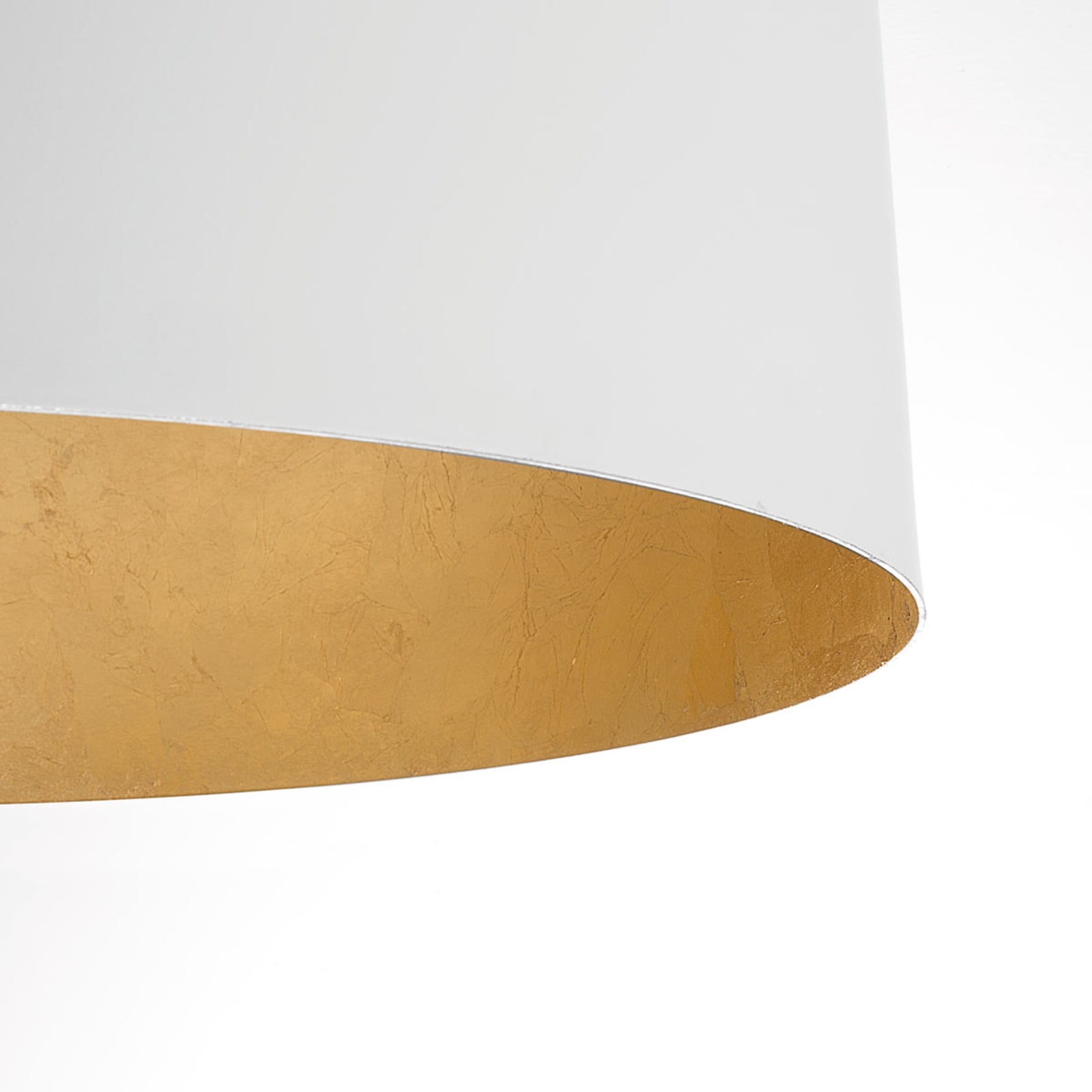 LED pendellampe Olimpia bladgull aluminium nærbilde bladgull