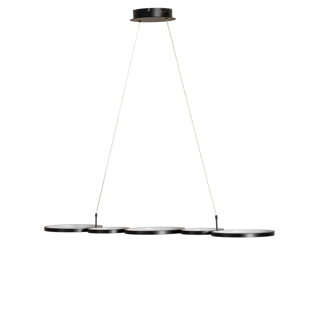 LED pendellampe Olympia svart metall sidevisning