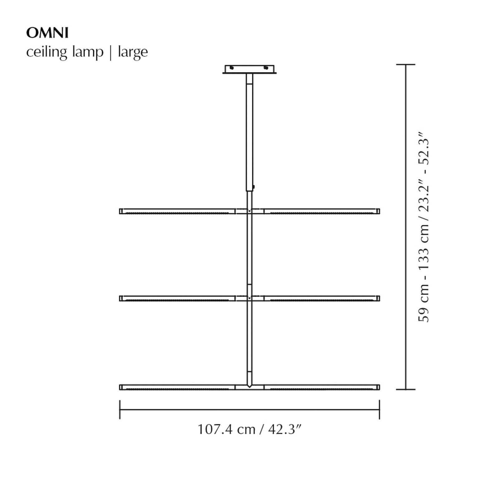 LED pendellampe Omni messing 107 cm dimbar detalj