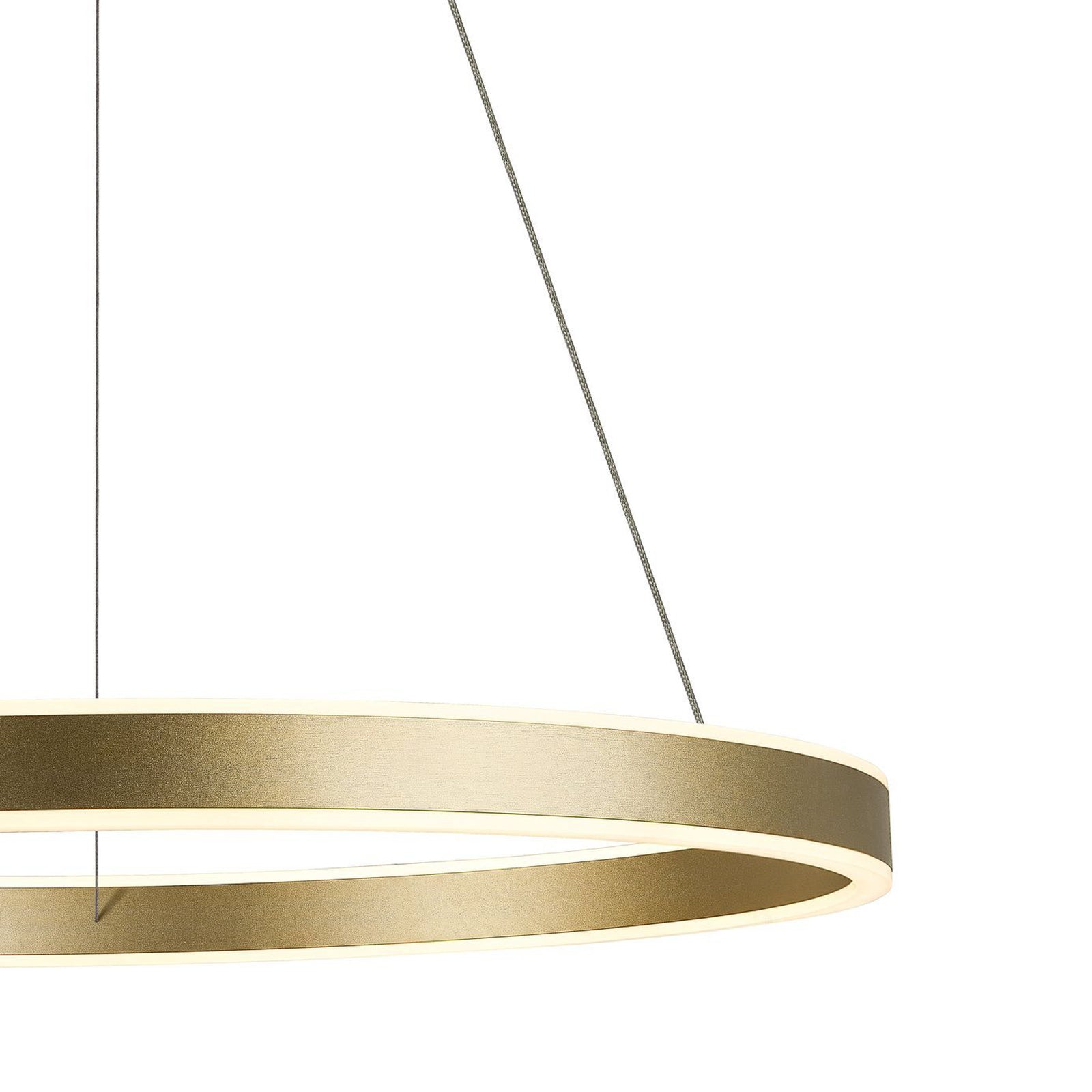 Nærbilde av LED pendellampe One 60 messing CCT dimbar Ø60 cm
