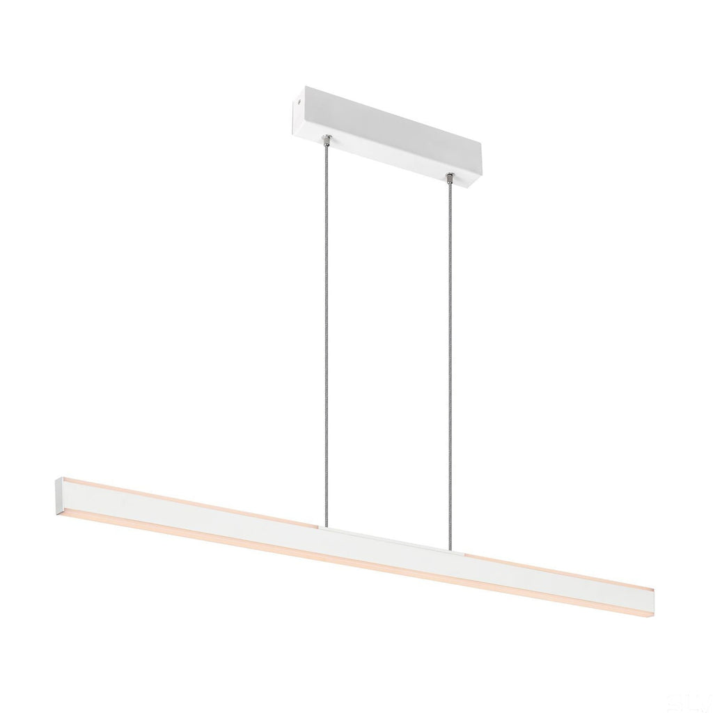LED pendellampe One Linear dimbar aluminium 104 cm hvit forfra