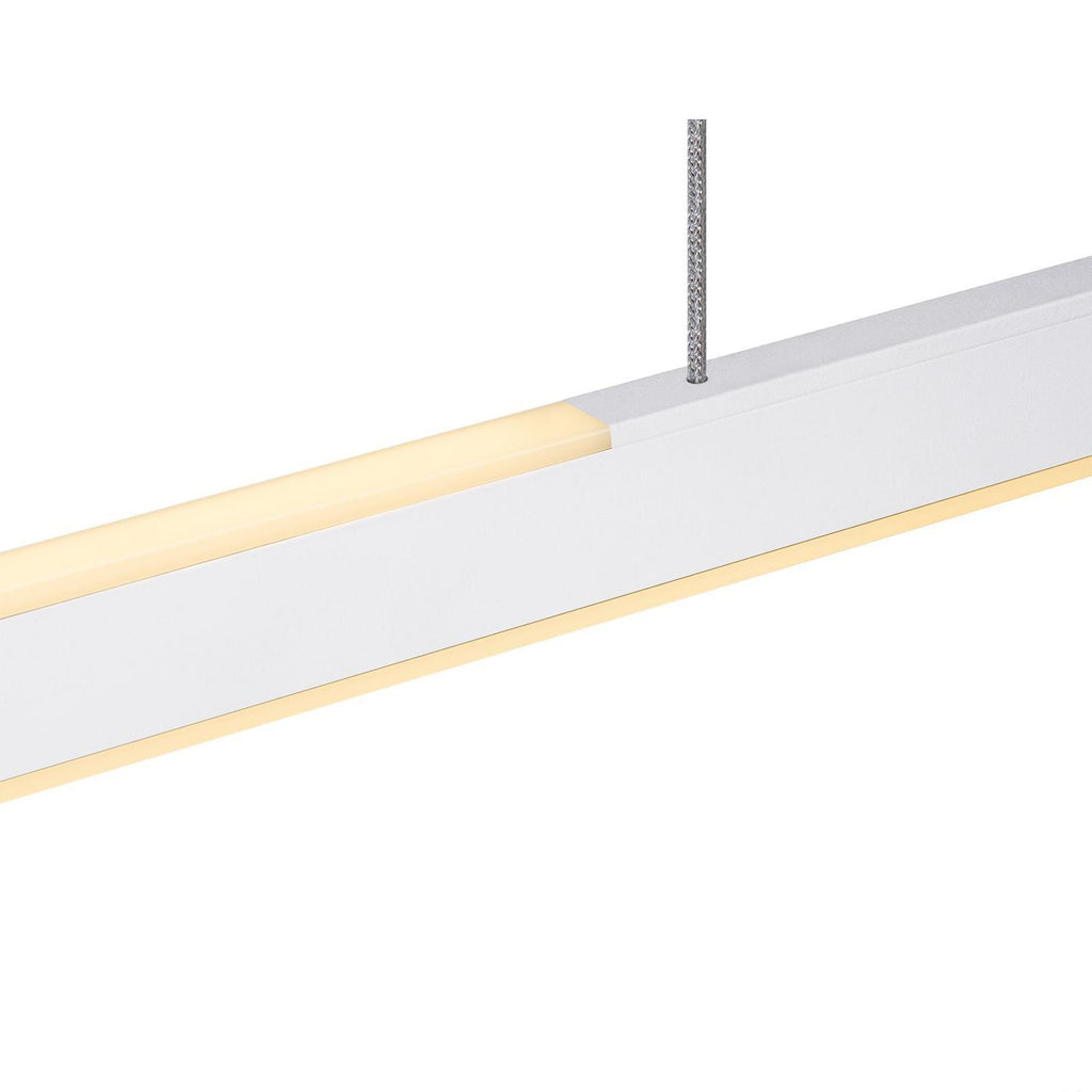 Detalj av LED pendellampe One Linear dimbar aluminium 140 cm