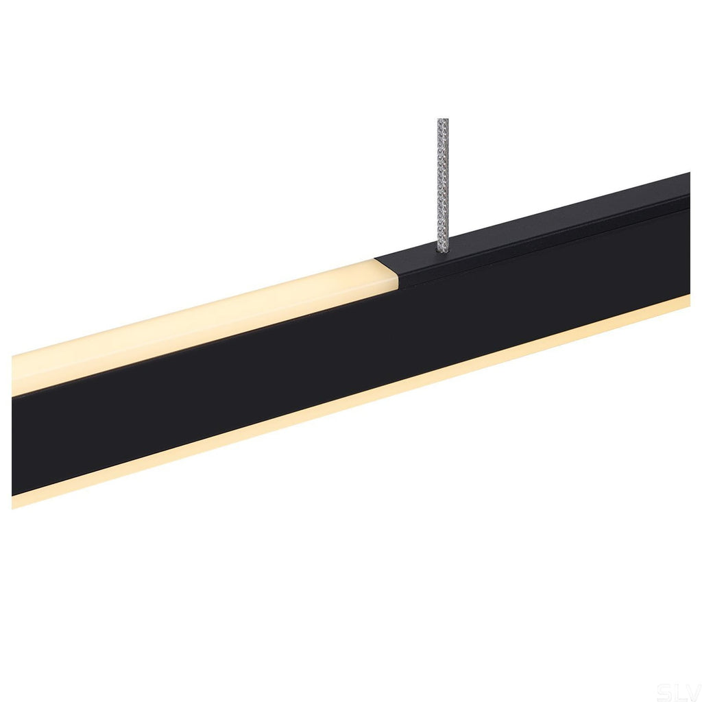 Detalj av LED pendellampe One Linear dimbar svart 104 cm