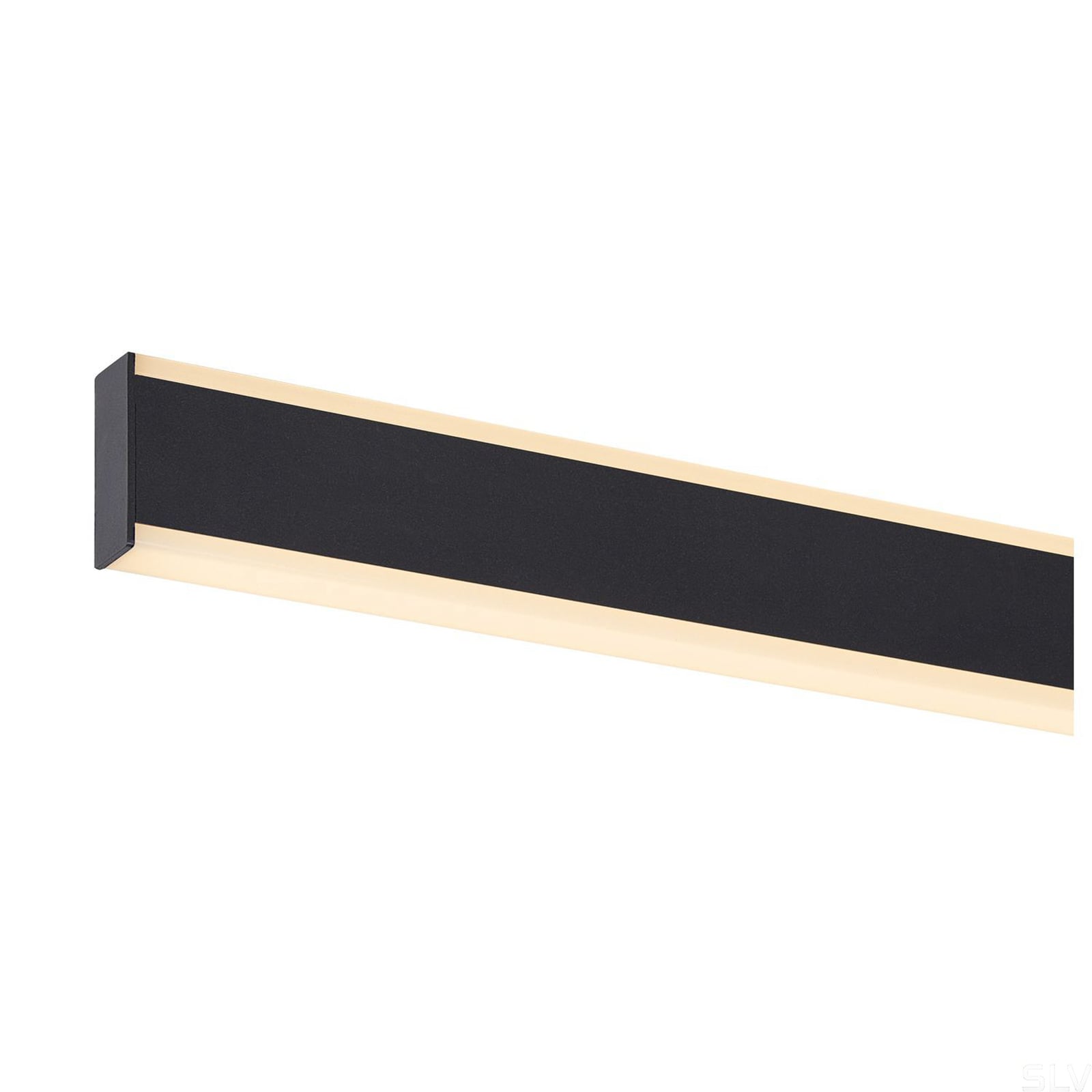 Nærbilde av LED pendellampe One Linear dimbar svart 104 cm aluminium