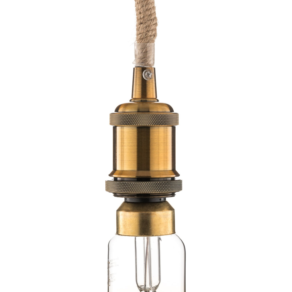 LED pendellampe Ontario hampetau dimbar E27 Ø16 cm med LED-pære