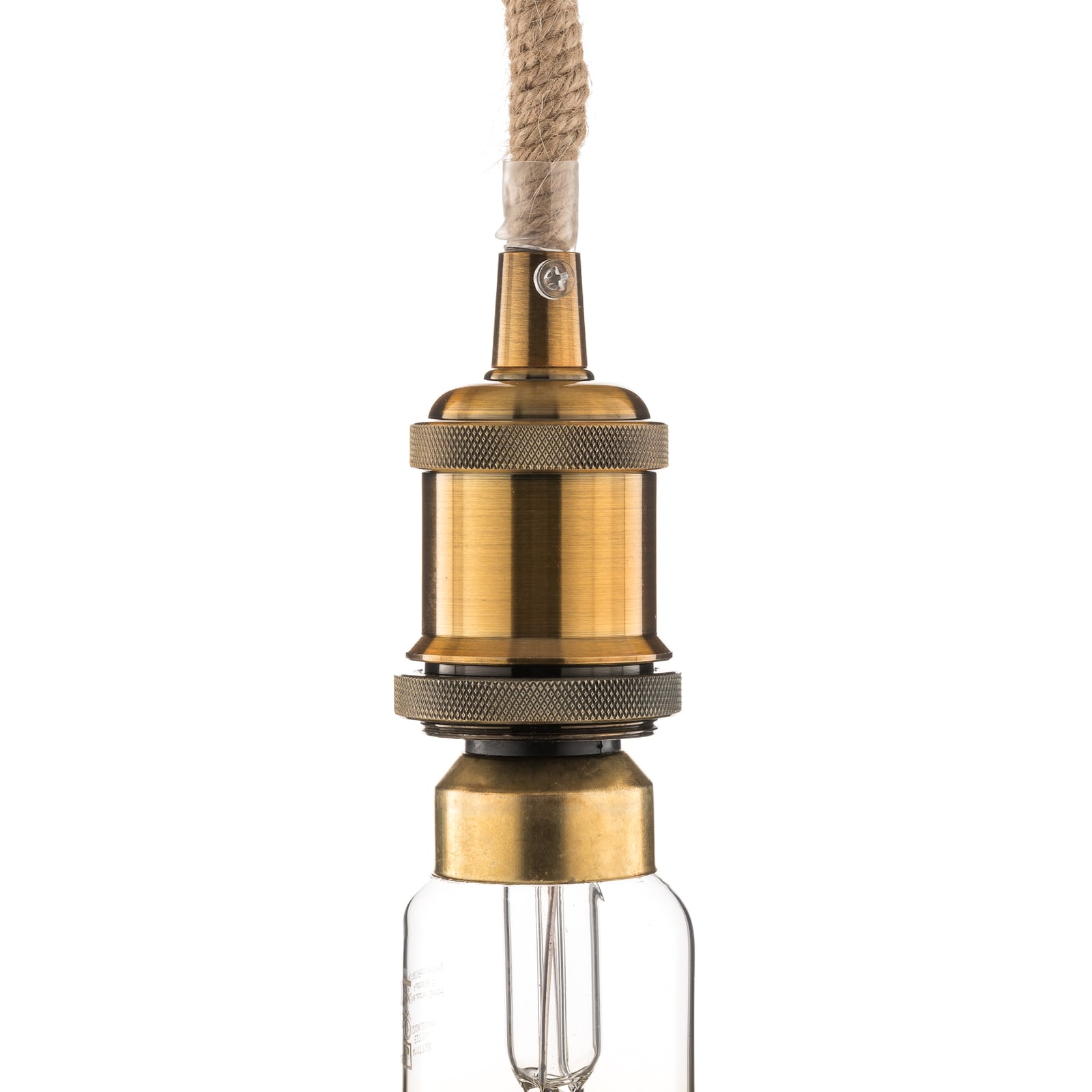 LED pendellampe Ontario hampetau dimbar E27 Ø16 cm med LED-pære