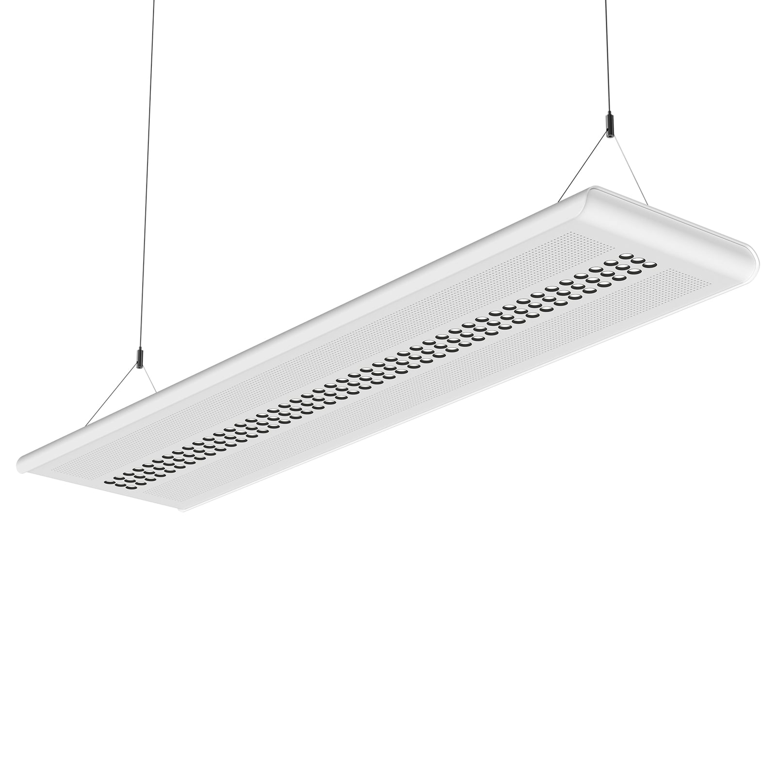 LED pendellampe Optico dimbar DALI hvit 89,3W 124,5 cm front