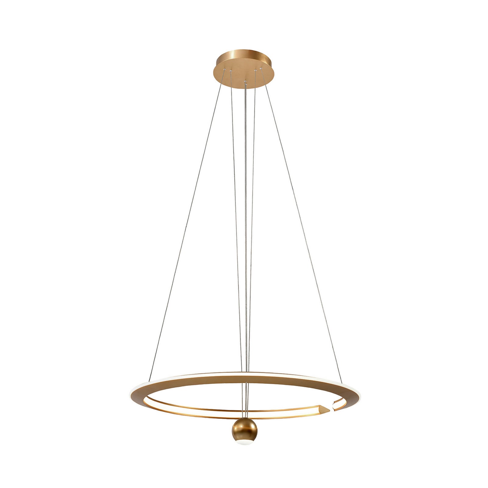 Detalj av LED pendellampe Orane gullfarget dimbar Ø63 cm 46W