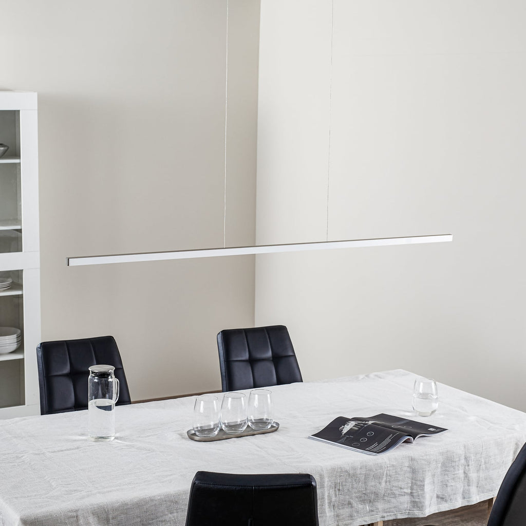 LED pendellampe Orix hvit 150 cm CCT med fjernkontroll bakside