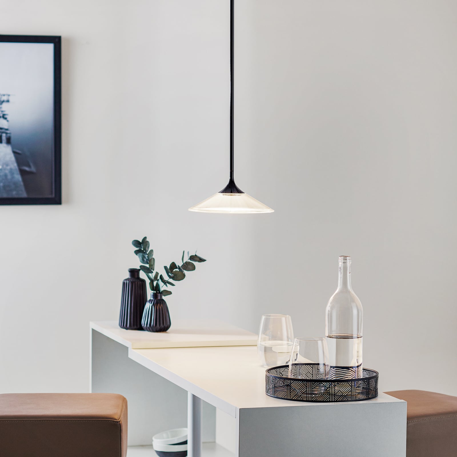 LED pendellampe Orsa 21 metakrylat Ø21 cm bakside