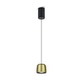 LED pendellampe Ove dimbar aluminium Ø9,5 cm gull/svart forfra