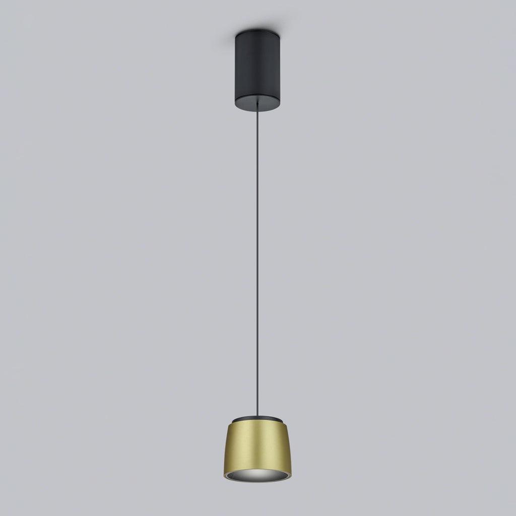 LED pendellampe Ove dimbar aluminium Ø9,5 cm gull/svart bakside