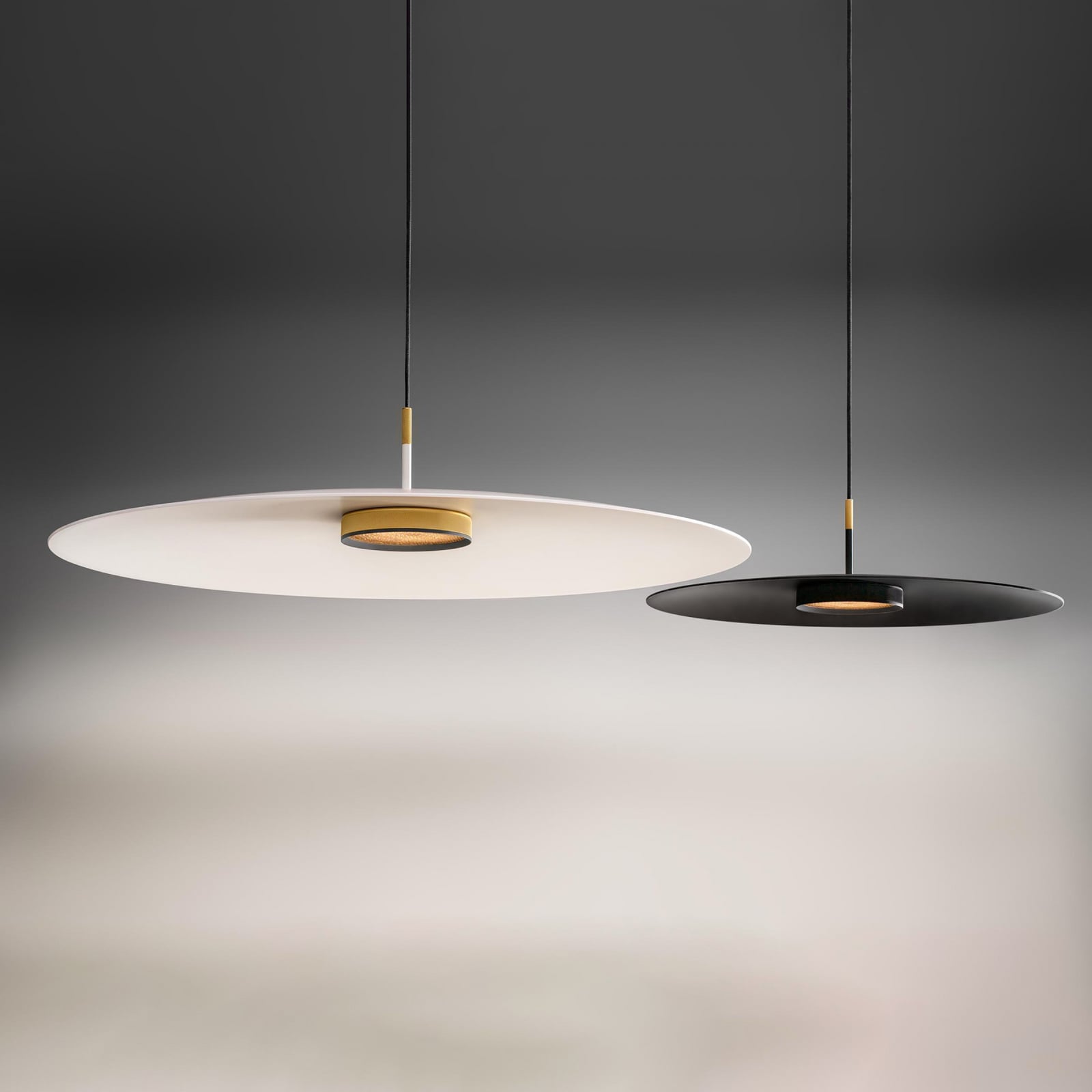 LED pendellampe Overfly Plus dimbar svart Ø55 cm bakside