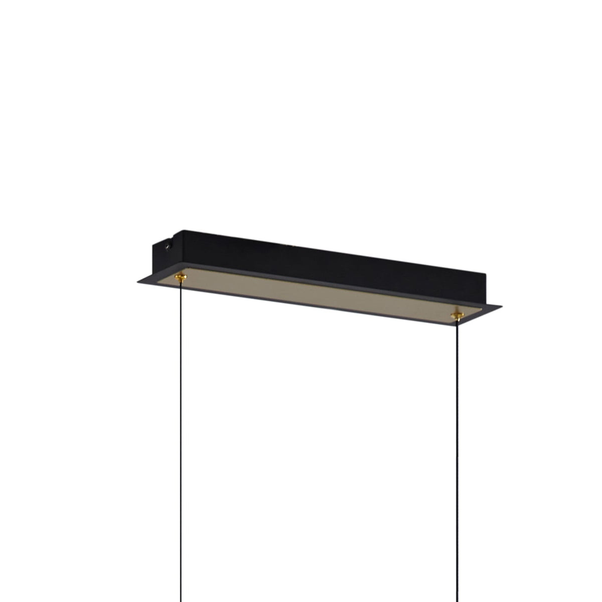 LED pendellampe Pallo 7-lys svart/gull glass dimbar 100 cm opphengsdetalj