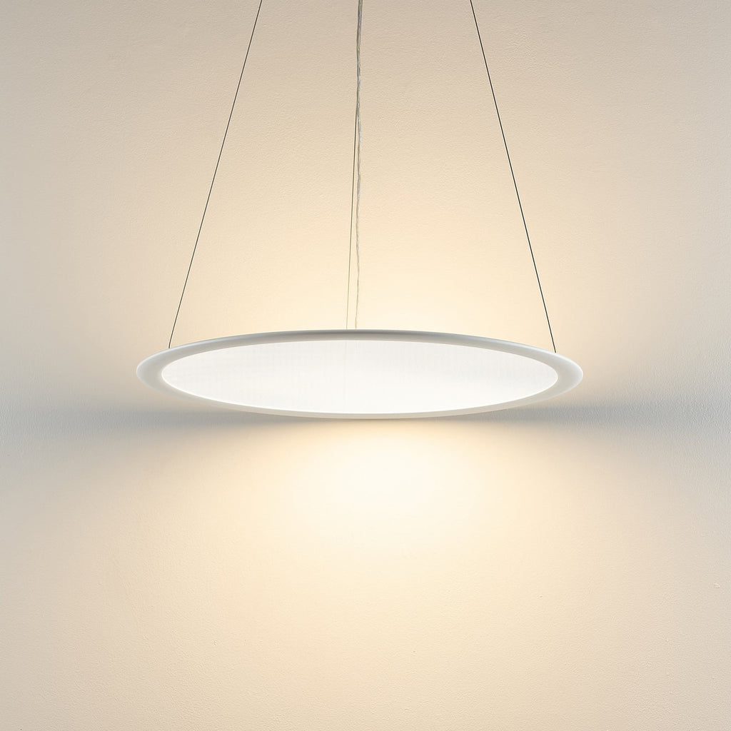 LED pendellampe PANEL ring hvit Ø63 cm CCT dimbar forfra