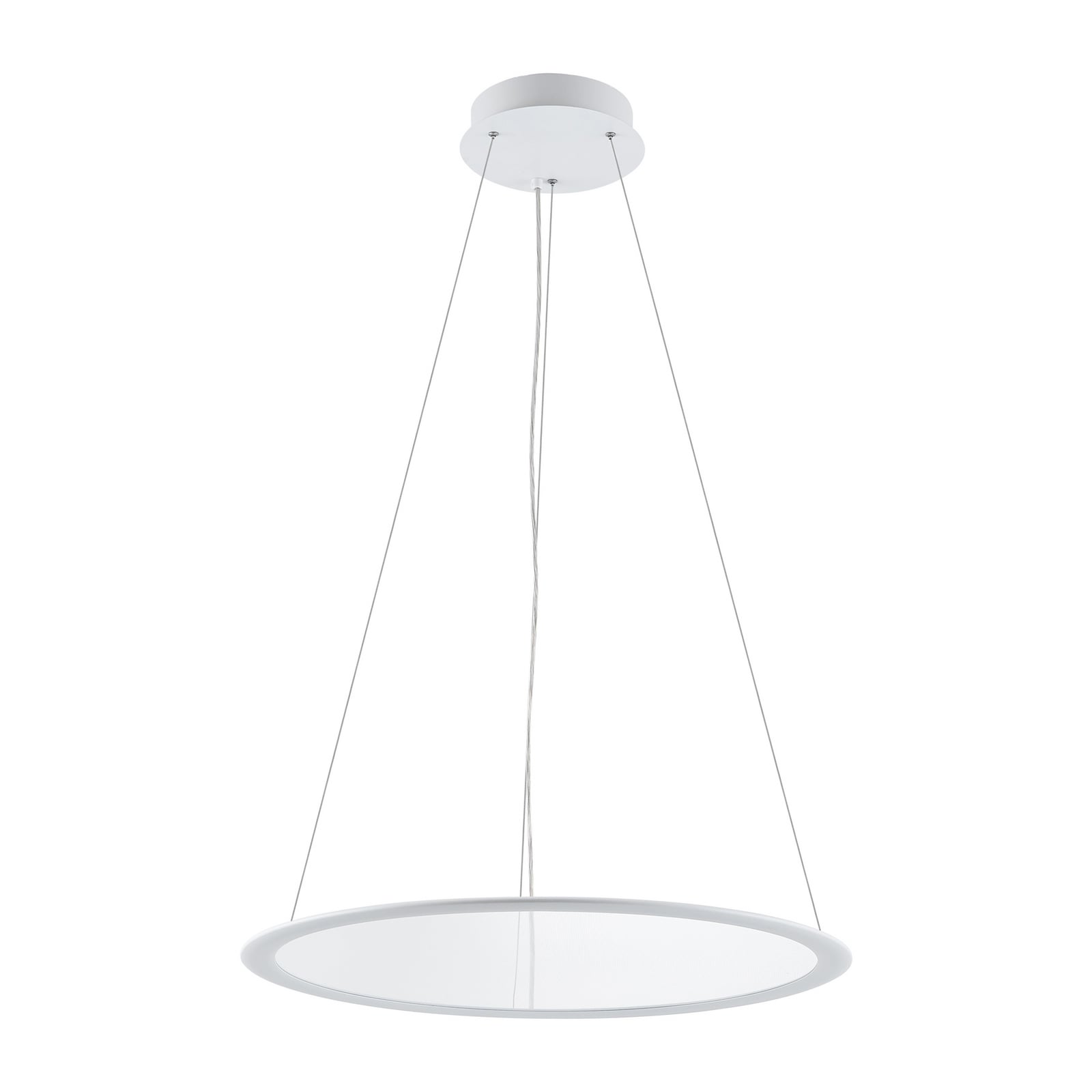 LED pendellampe PANEL ring hvit Ø63 cm CCT dimbar bakside