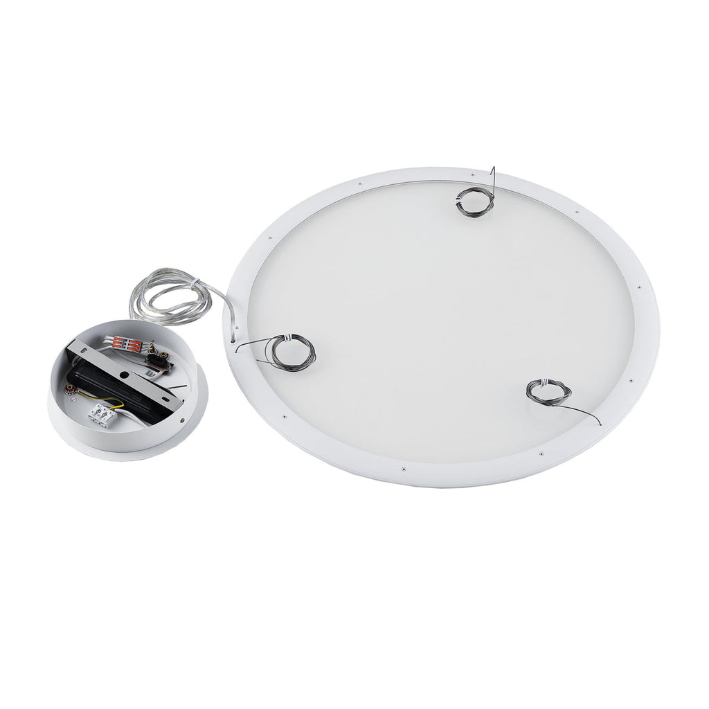 LED pendellampe PANEL ring hvit Ø63 cm CCT dimbar opphengskabler