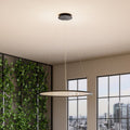 LED pendellampe PANEL ringformet svart Ø63 cm forfra