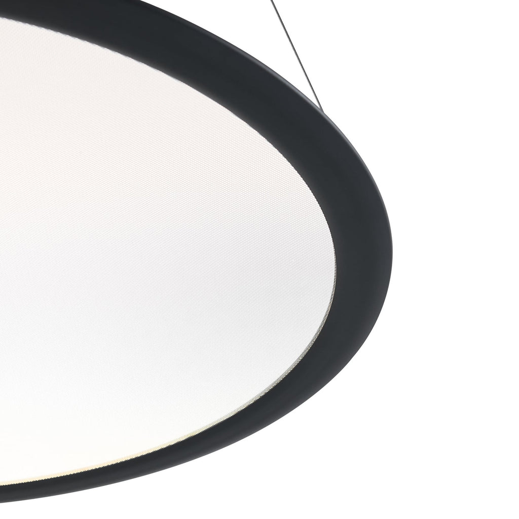 LED pendellampe PANEL ringformet svart Ø63 cm nærbilde av oppheng