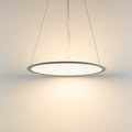 LED pendellampe PANEL rund grå forfra