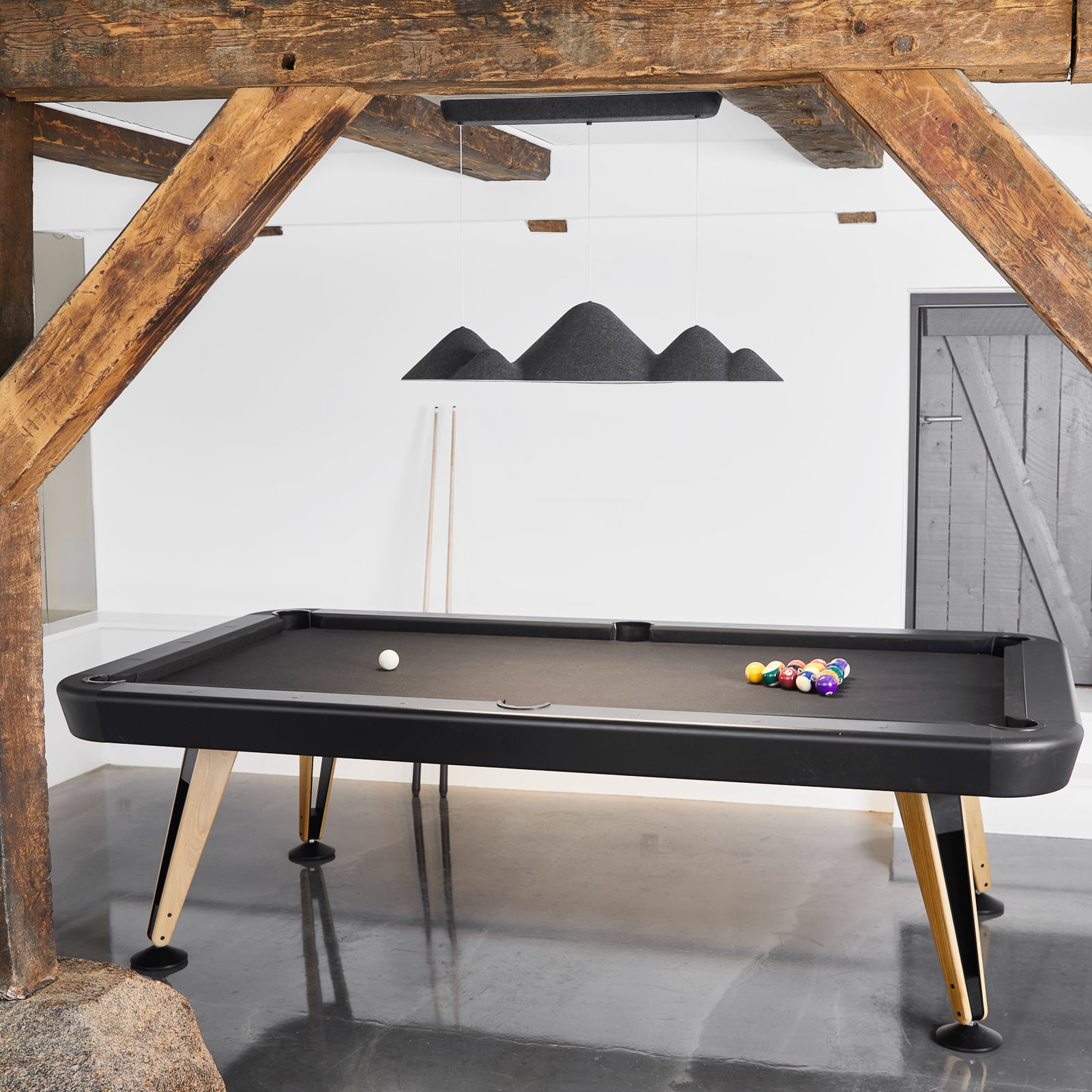 LED pendellampe Panorama filt svart/grå dimbar 106 cm bakside