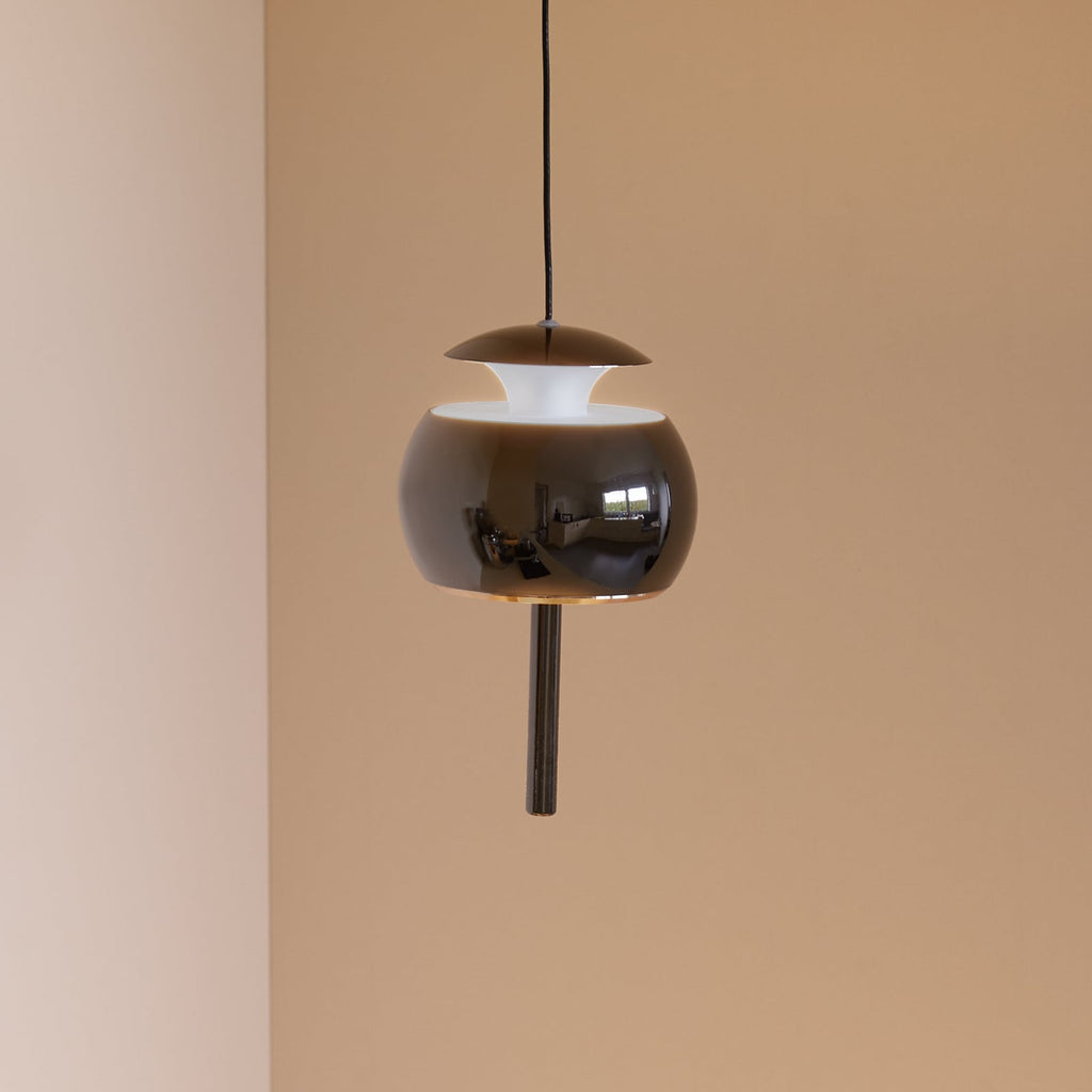 LED pendellampe Parachute dimbar svart aluminium Ø9,6 cm forfra