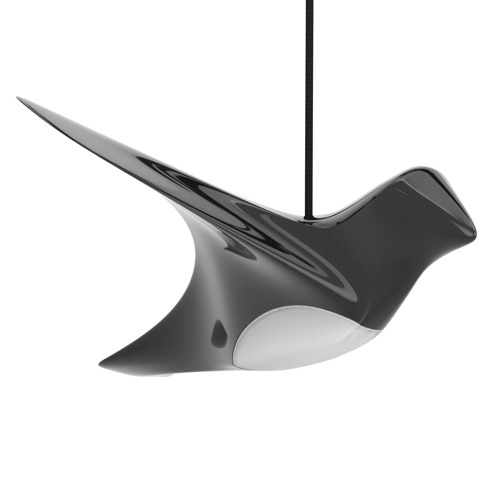 Nærbilde av LED-modul på LED pendellampe Paratebueno 17-lys dimbar svart 148 cm