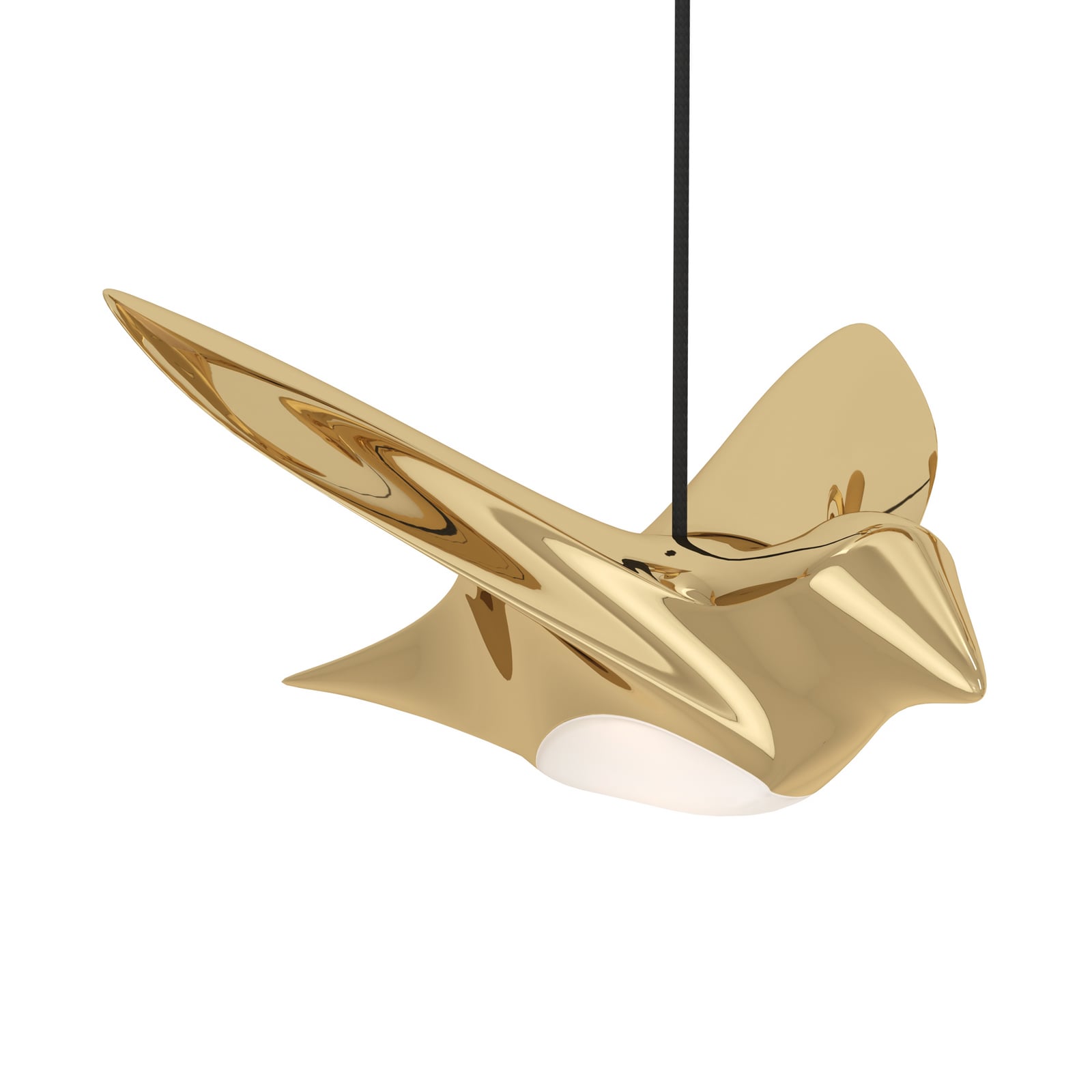 Montert LED pendellampe Paratebueno messing 17-lys i rom