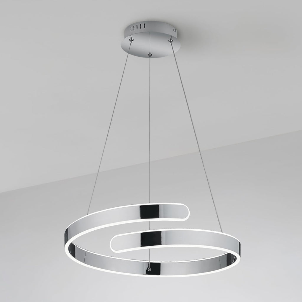 LED pendellampe Parma dimbar krom Ø50 cm 4000K forfra
