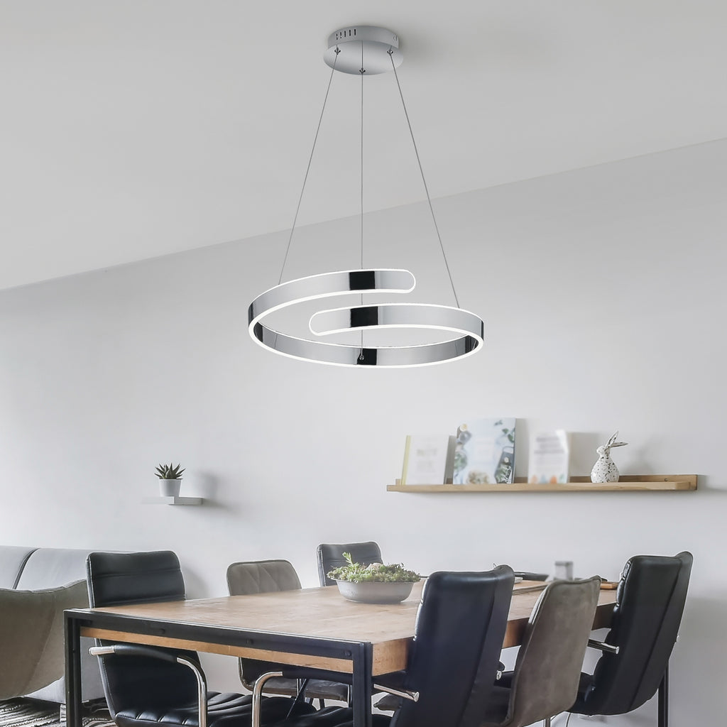 LED pendellampe Parma dimbar krom Ø50 cm 4000K bakside