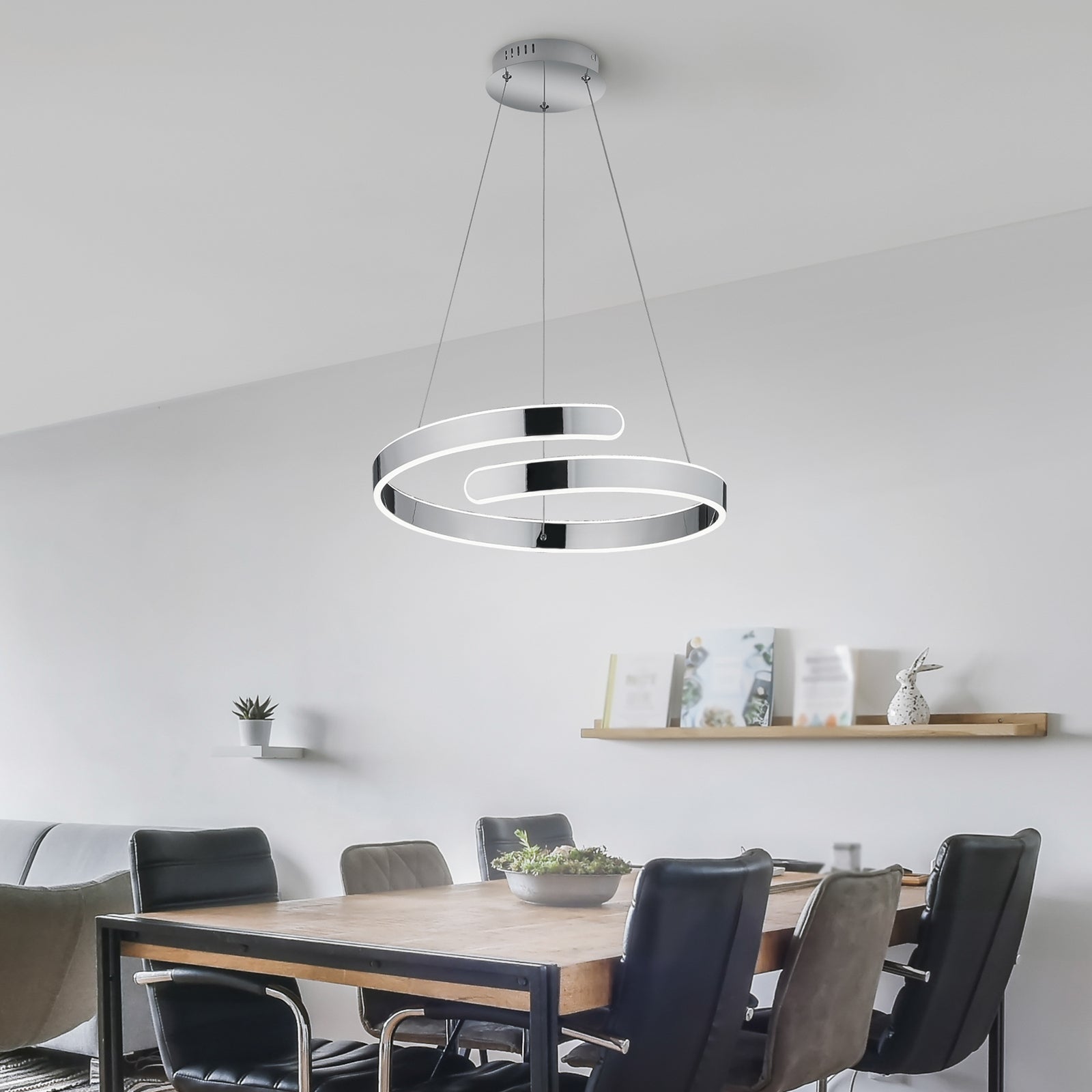 LED pendellampe Parma dimbar krom Ø50 cm 4000K bakside