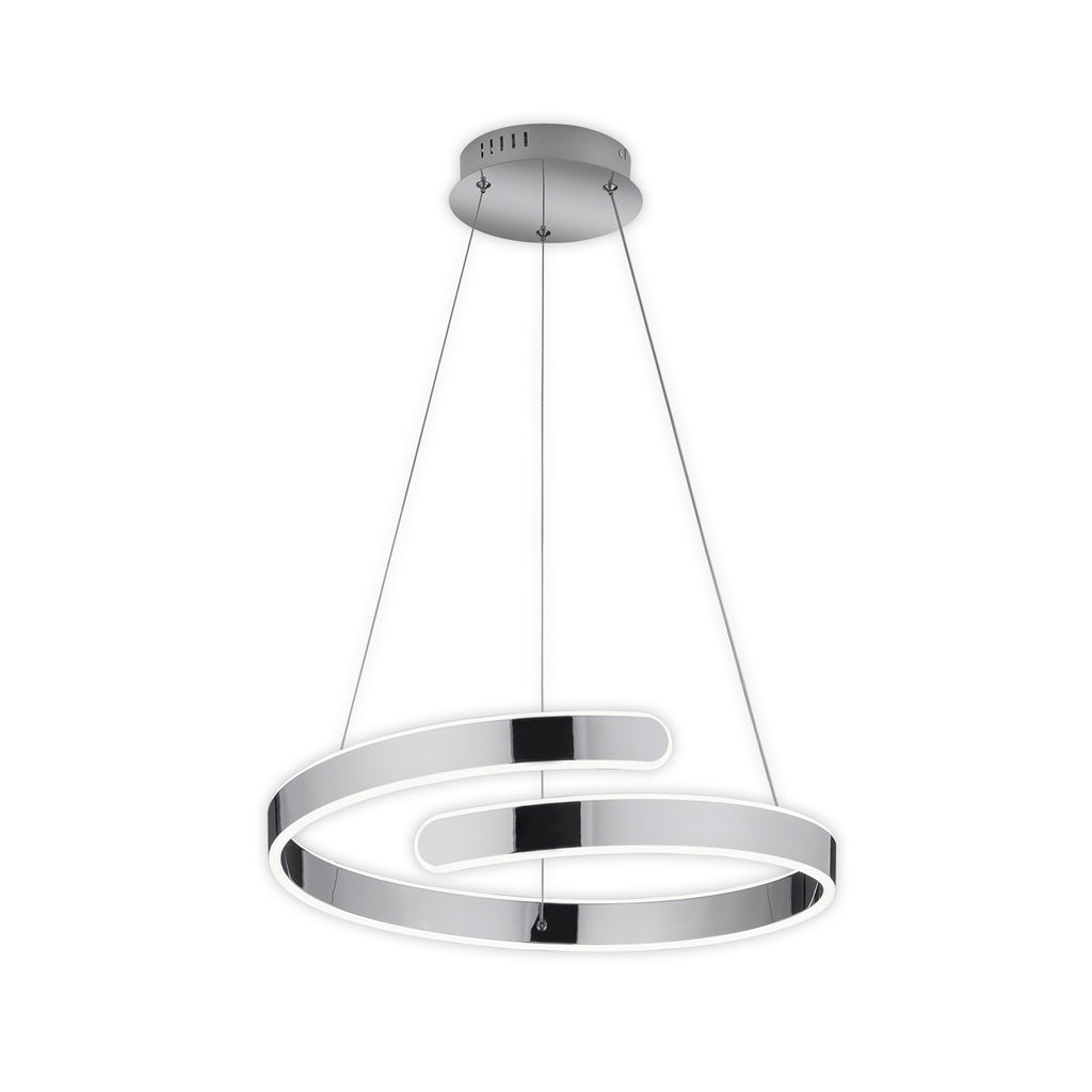 LED pendellampe Parma dimbar krom Ø50 cm 4000K detalj av dimmer