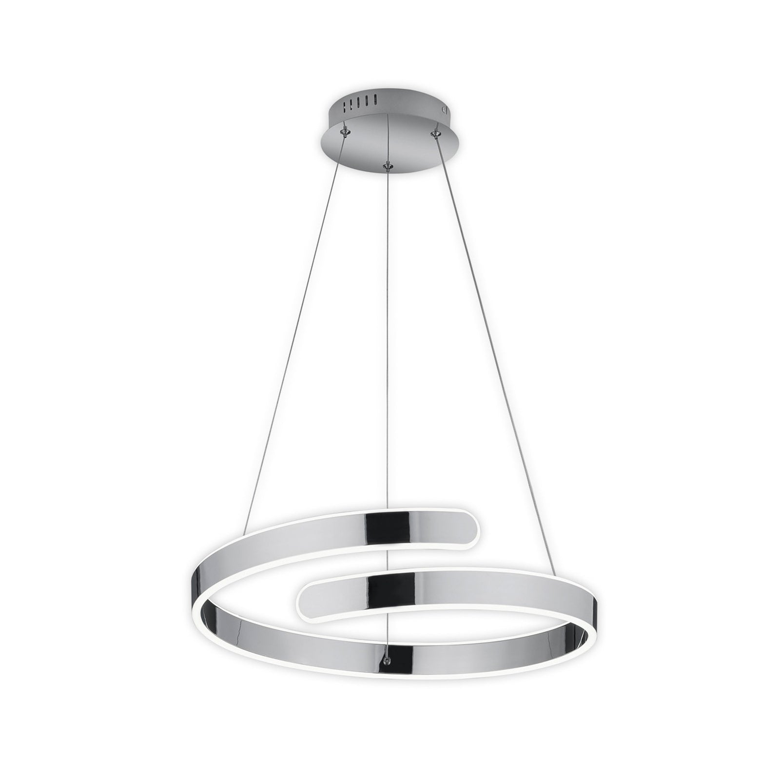 LED pendellampe Parma dimbar krom Ø50 cm 4000K detalj av dimmer